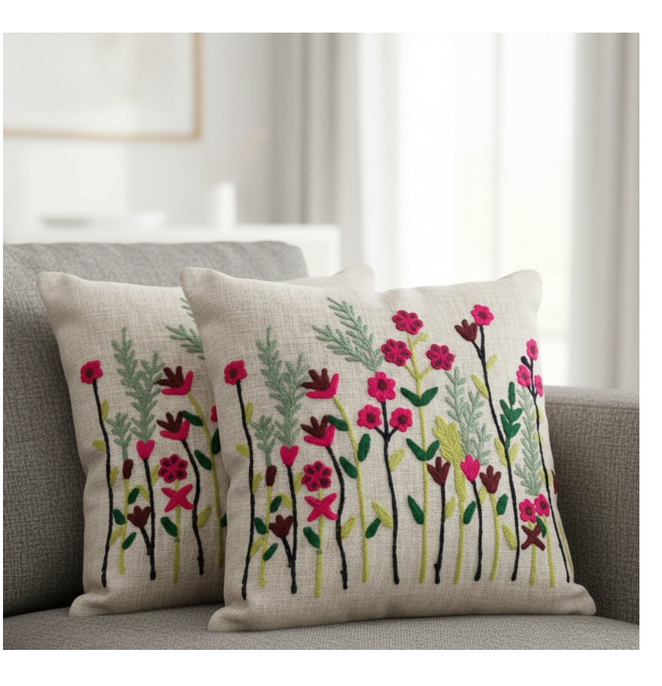 Embroidered Cushion Covers