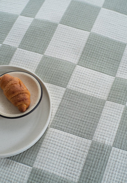 NIRAA Earthloom Serein- Checkered Bedspread
