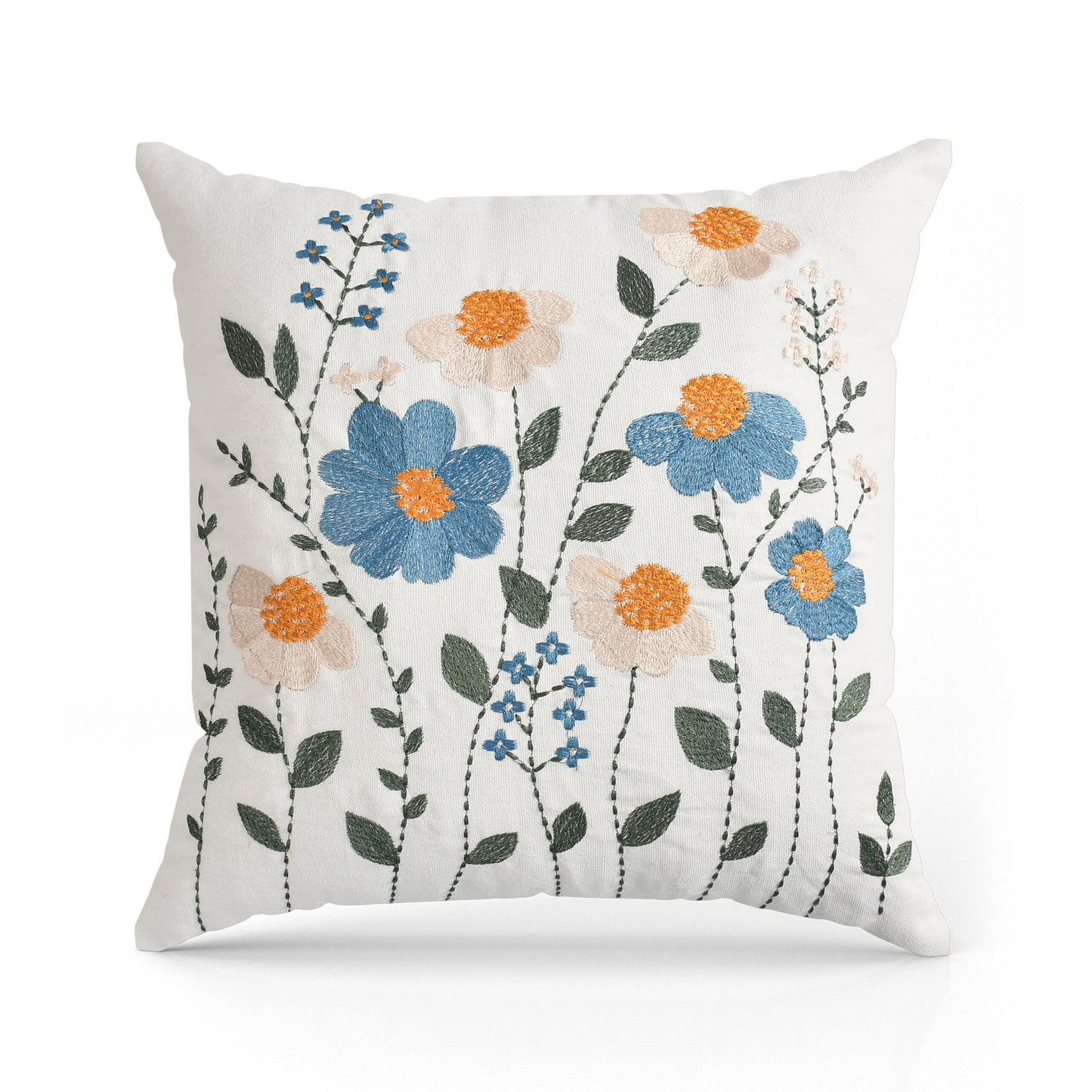 Decorative Embroidery Cushion Cover in 16×16 inches for Couch, Chair, Sofa, Bedroom, Living Room