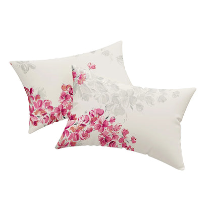 Majestic Pink 100% pure cotton bedsheet set with pillow covers – NIRAA Urbanspace