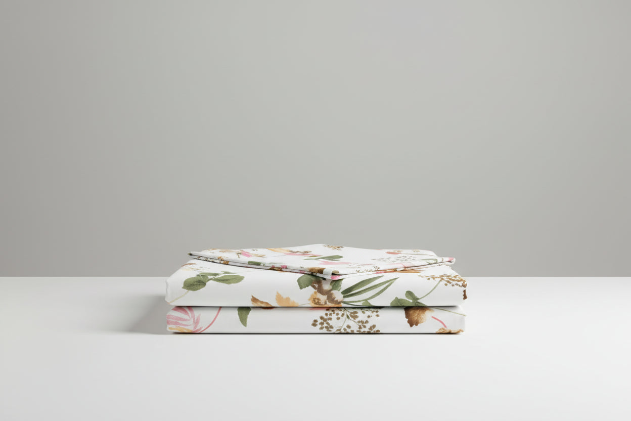 Cherry Blossom 100% pure cotton bedsheet set with pillow covers – NIRAA Urbanspace