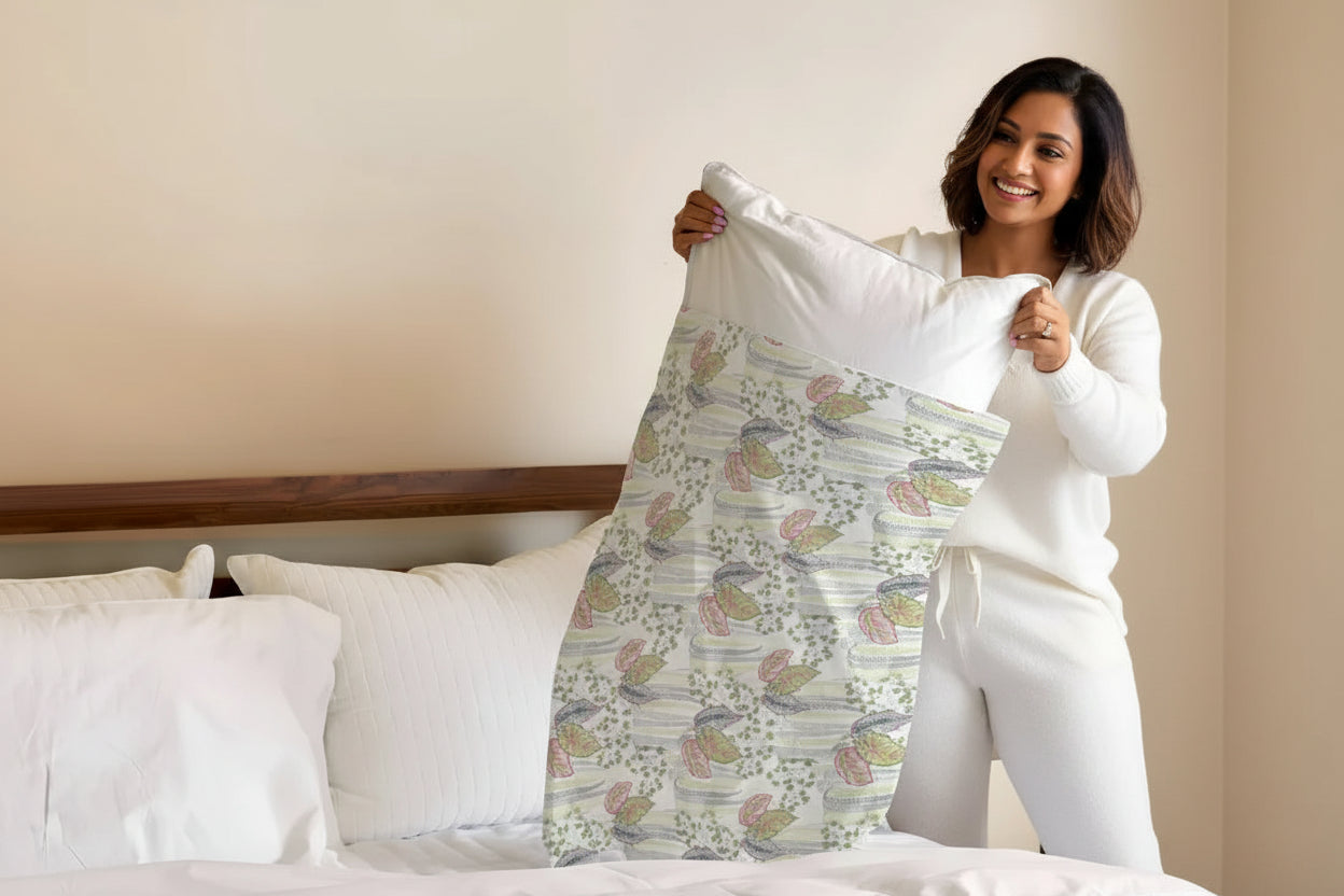 100% premium Cotton Floral patterned bedding set in 300 TC