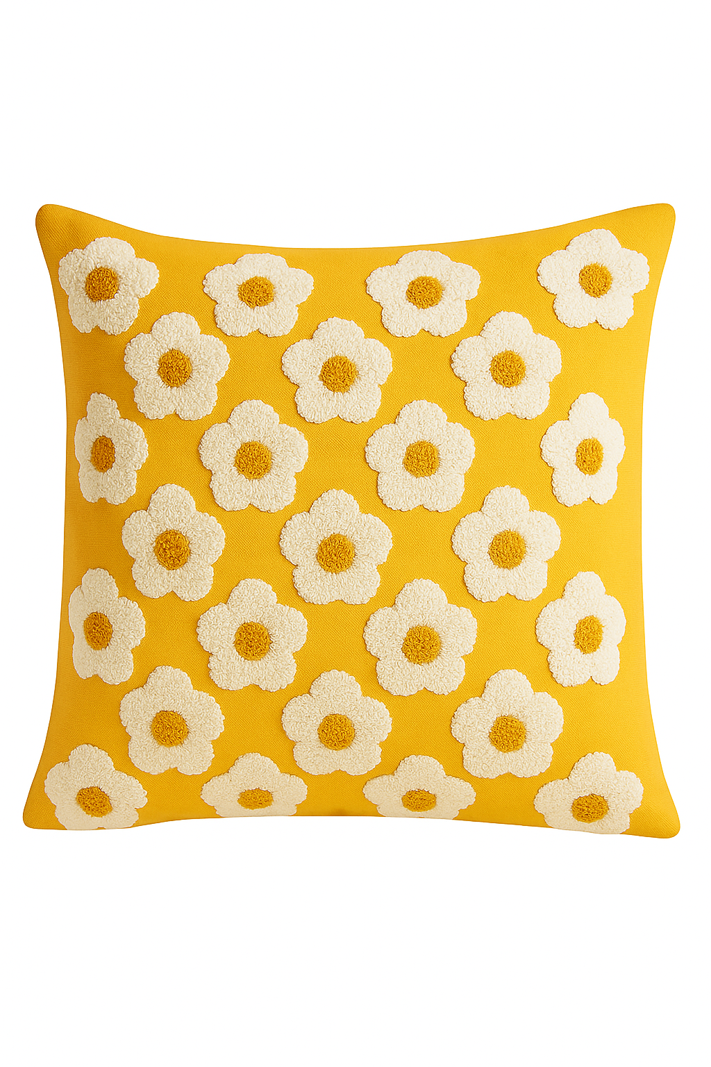 100% Cotton Embroidered Cushion Covers 16×16 Inches | Floral Design | Decorative Throw Pillow Covers