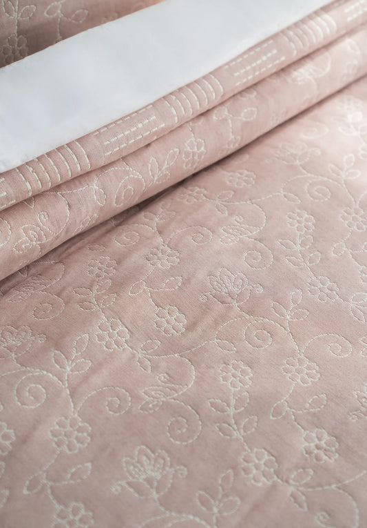 NIRAA Earthloom Elara Flora Bedspread Set